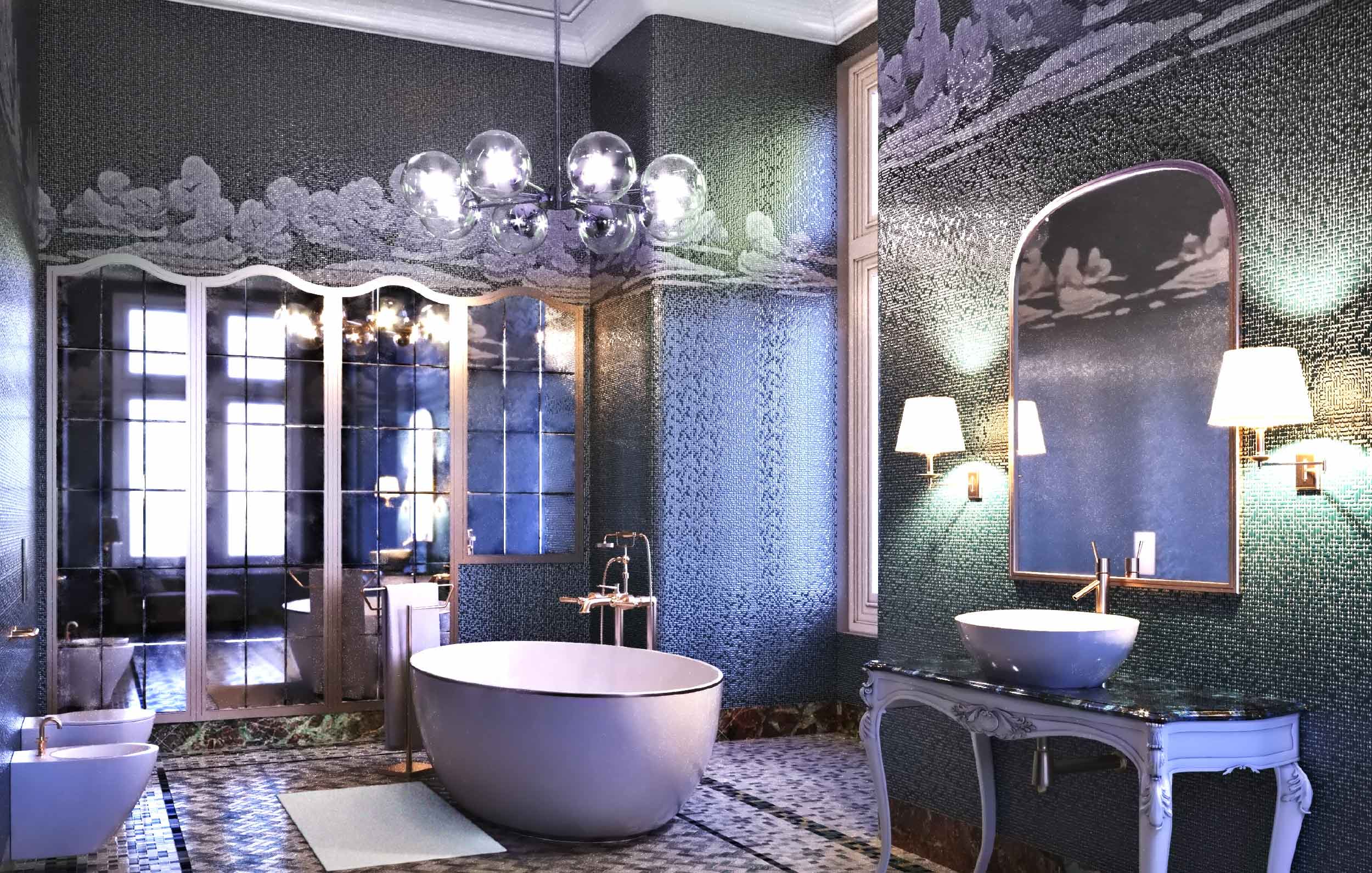 Bad Mosaik Wand